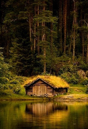 Grass Roofed Boathouse, Norway 