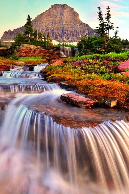Waterfall, Glacier National Park, Montana