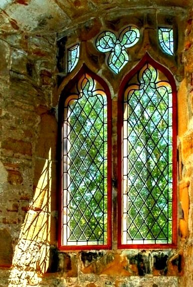 Medieval Abbey Window, East Sussex, England